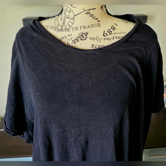 Women's Plus Size 4X Old Navy Black Tee Shirt Dress Elastic Waist Short Sleeve - Picture 2 of 8